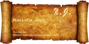 Nanista Joel névjegykártya